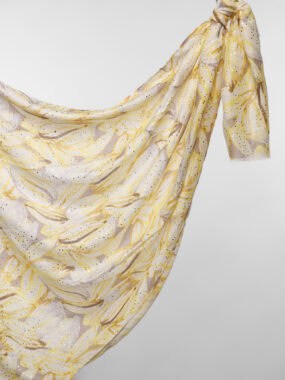Sparkly lightweight leaf scarf