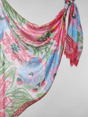 Speckled floral lightweight scarf