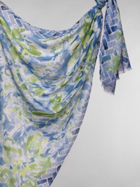 Abstract floral lightweight scarf