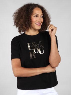 Lamour printed round neck T-shirt