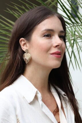 Shell stud earrings