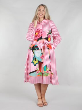 Frida kahlo stripe cotton dress