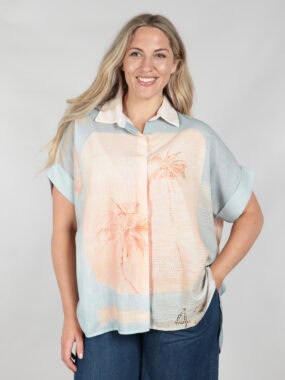 Palm tree short sleeve shirt