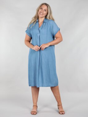 Chambray denim dress