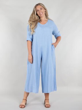 Linen wide leg jumpsuit