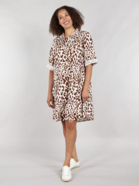 Leopard print tunic dress