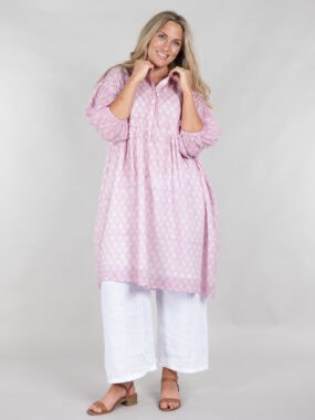 Block printed cotton tunic