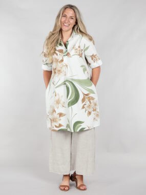 Floral print tunic dress