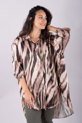 Oversized Zebra Print Shirt