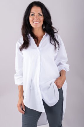 Oversized White Cotton Shirt