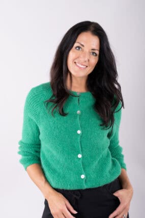 Alpaca Blend Round Neck Cardigan