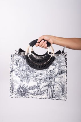 Botanical Structured Tote Bag
