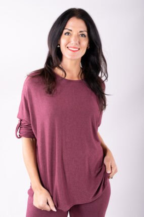 Round Neck Jersey Knit Top