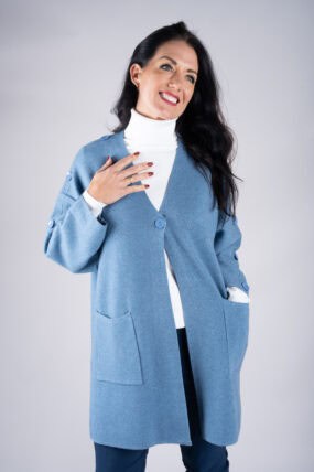V-Neck Cardigan With Front Pockets