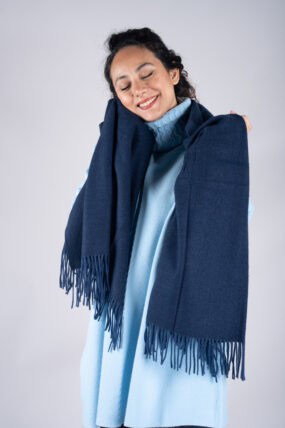 Soft Woven Plain Tassel Scarf
