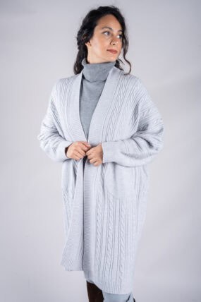 Open Cable Knit Oversized Cardigan