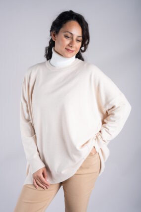 Round Neck Batwing Knit Jumper