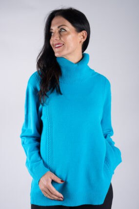 Roll Neck Cable Knit Jumper