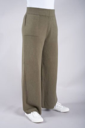 Knitted Wide Leg Jogger With Elasticated Waistband