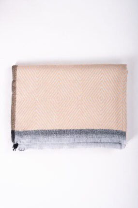 Woven Diamond Frayed Edge Scarf