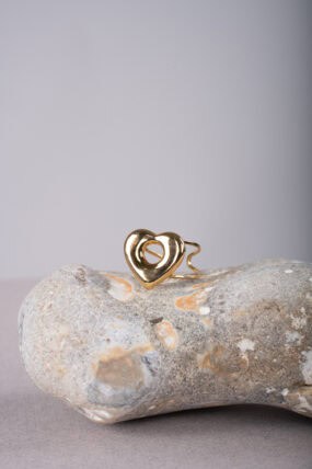 Adjustable Stainless Steel Heart Shaped Ring