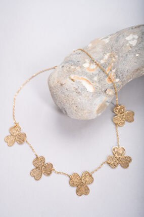 Three Leaf Clover Stainless Steel Adjustable Necklace