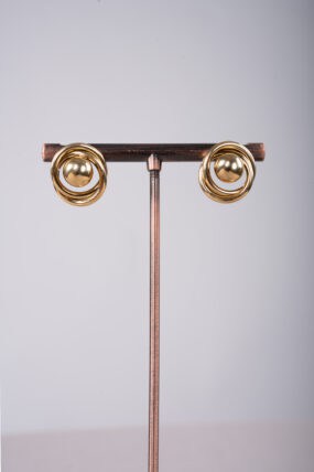 Twisted Circular Stainless Steel Stud Earrings