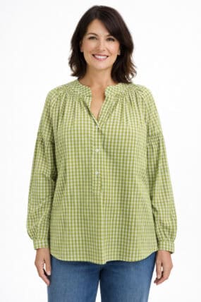 Gingham Cotton Blouse