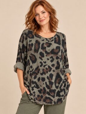 Leopard Print Jersey Top