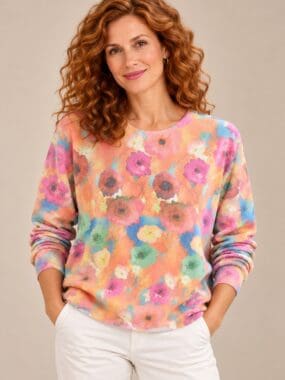Floral Round Neck Jumper